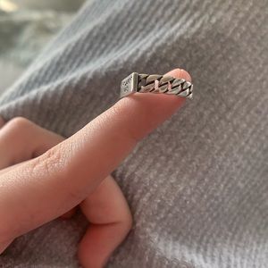 Saint Laurent Paris silver ring